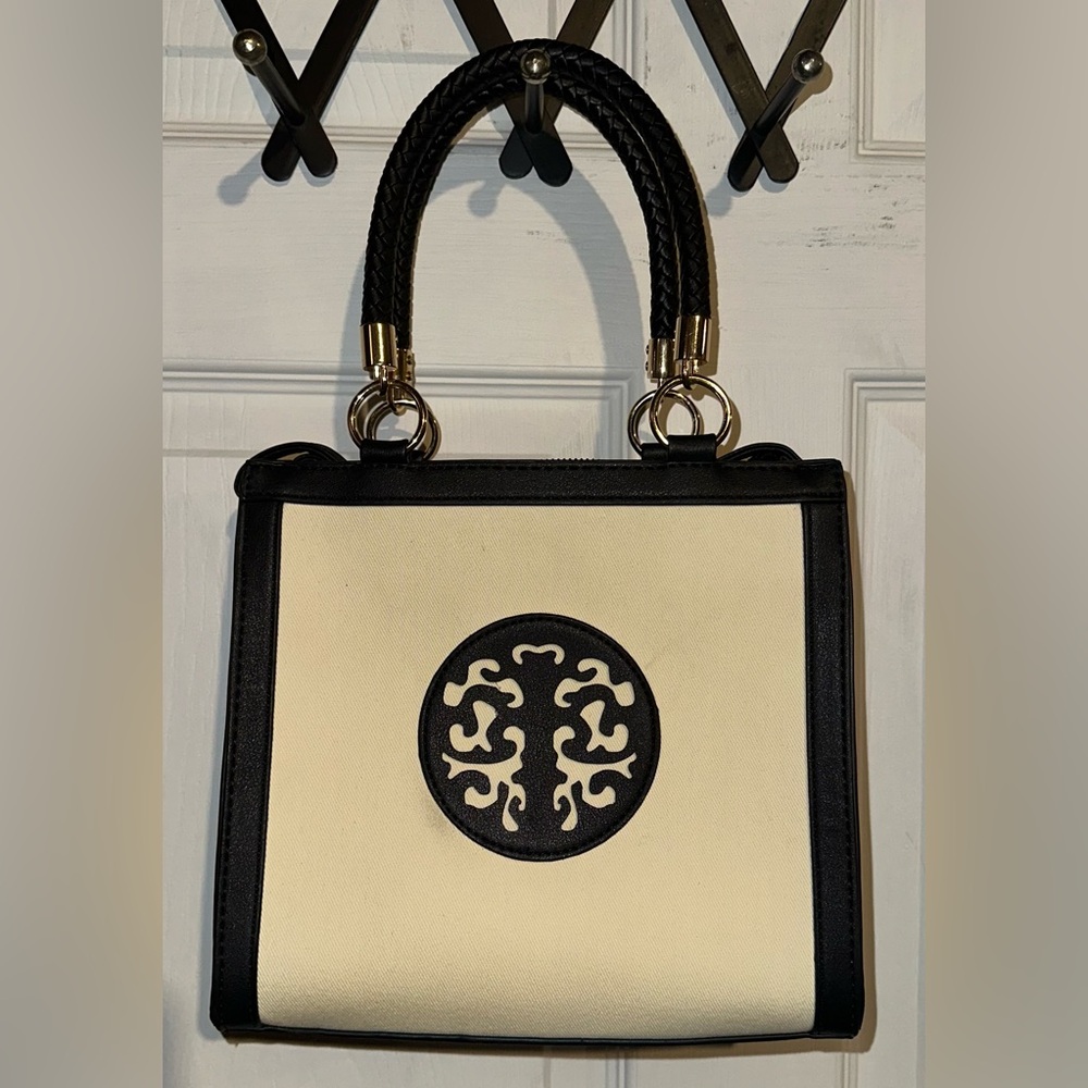 Black and Cream Tote Bag